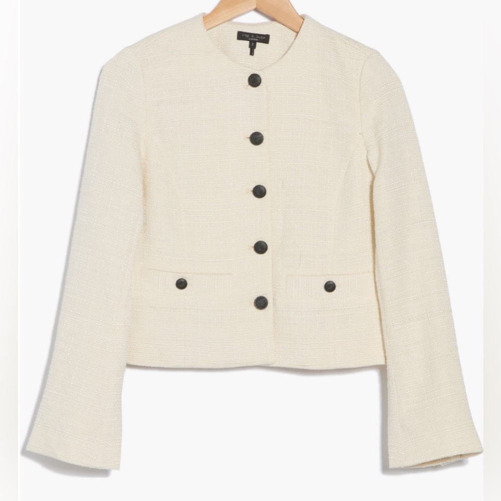rag & bone AMAYA BLAZER Crop Jacket size 8
Color Ivory - Picture 2 of 10